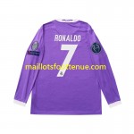 Maillot/Tenue Real Madrid Cristiano Ronaldo 7 2016 Retro Enfant Exterieur Manche Longue